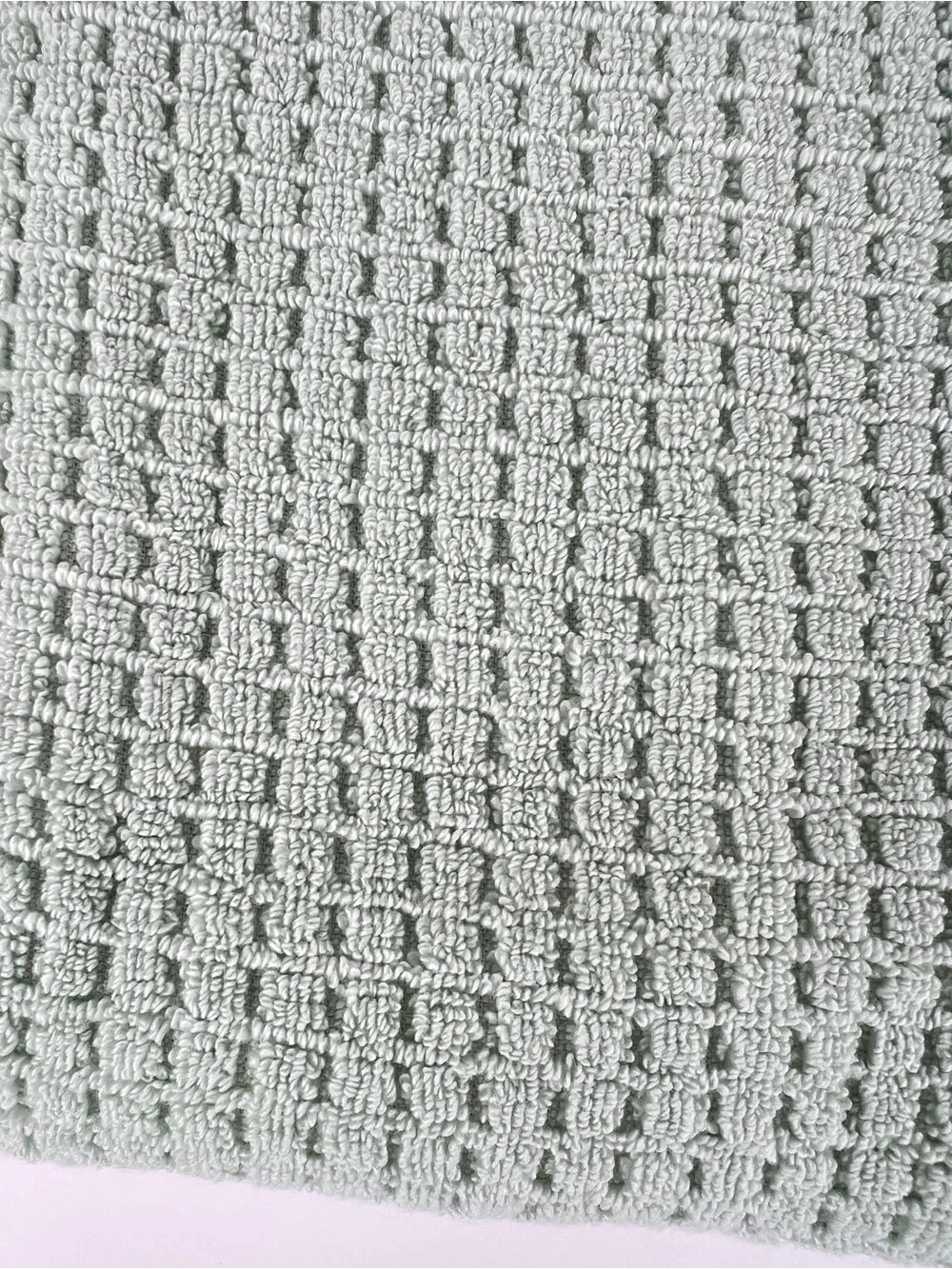 Ecoexistence Bath Towels Mint Green Waffle Weave Soft Cotton Oversized 2 Pc NEW
